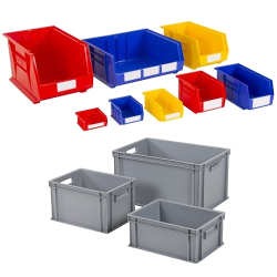 PLASTIC BINS AND BOXES